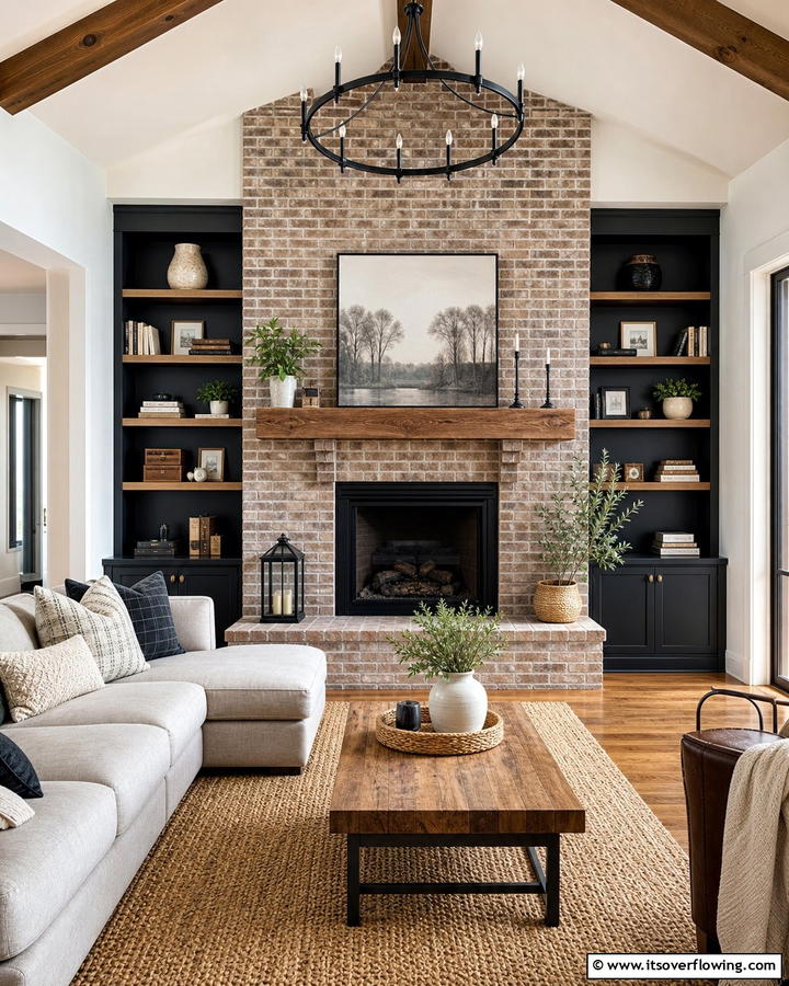 Charming Fireplace Surround - 25 Brick Accent Wall Ideas for a Stylish Home Feature