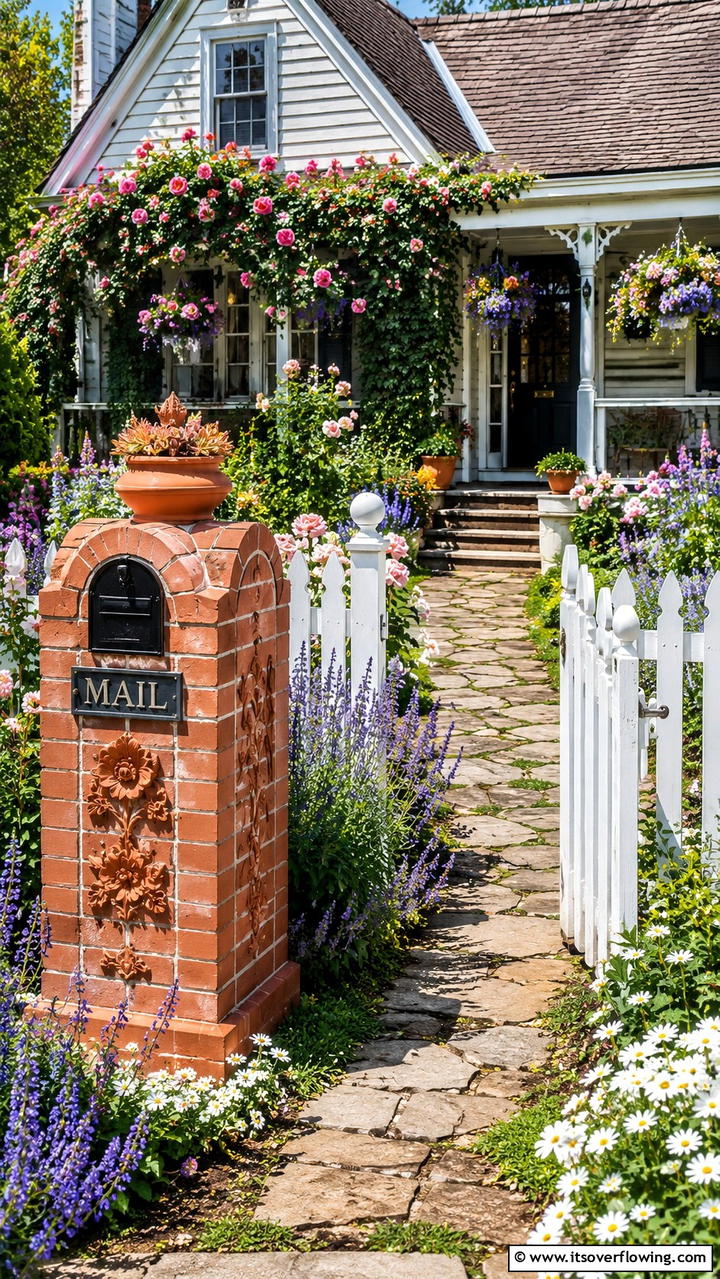 Charming Garden Brick Mailbox - 30 Brick Mailbox Ideas for a Charming Curb Appeal Upgrade