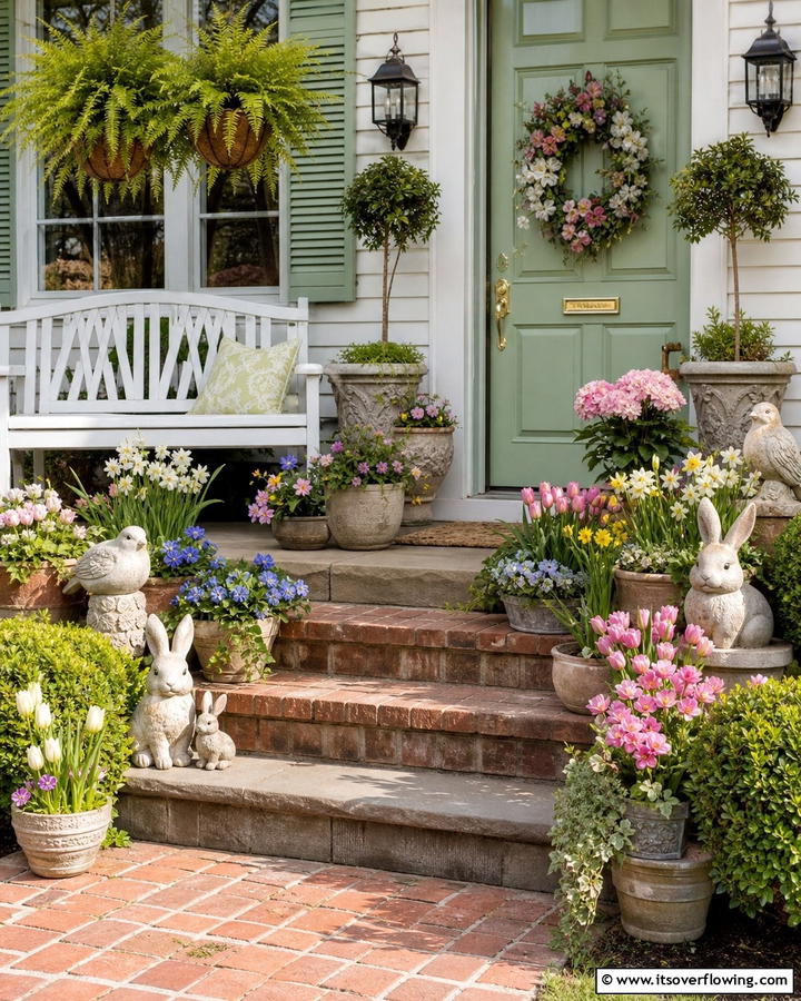 Charming Garden Statues - 21 Spring Home Decor Ideas to Refresh Living Spaces