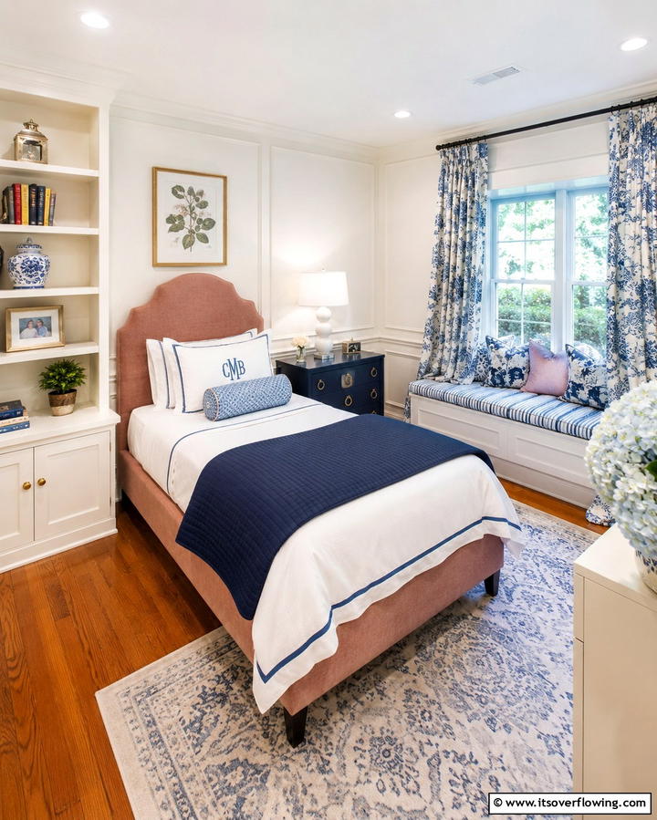Charming Guest Room - 30 Preppy Room Ideas for a Classic and Polished Home Look