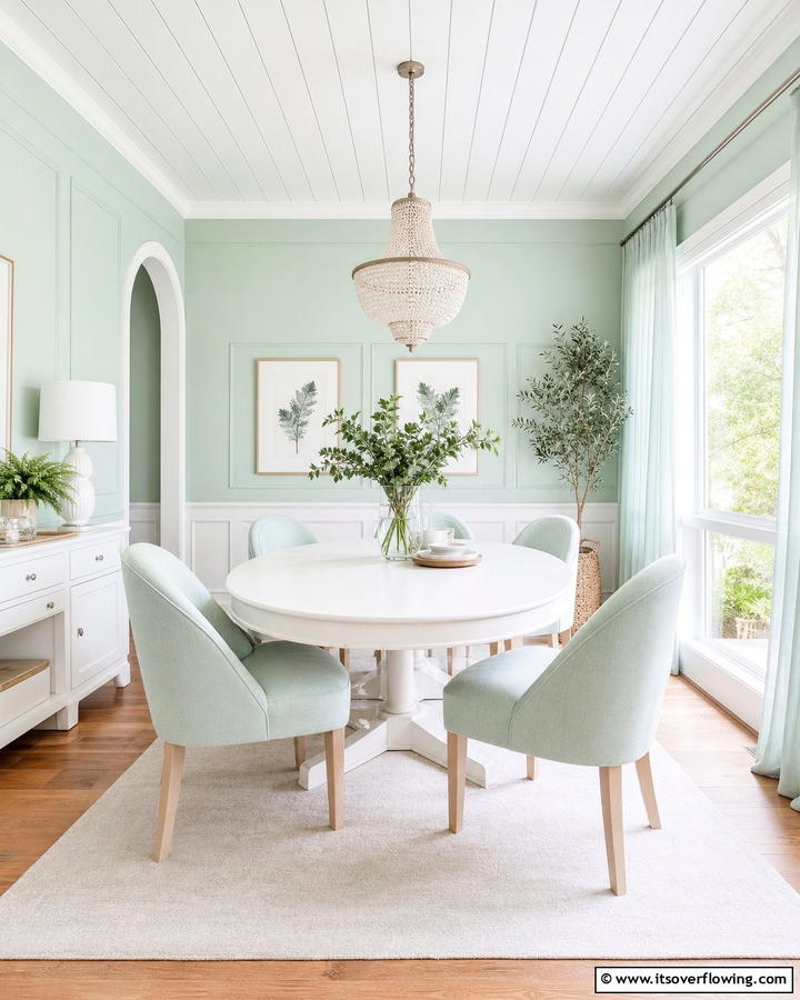 Charming Minty Fresh - 21 Dining Room Paint Colors for a Cozy Atmosphere
