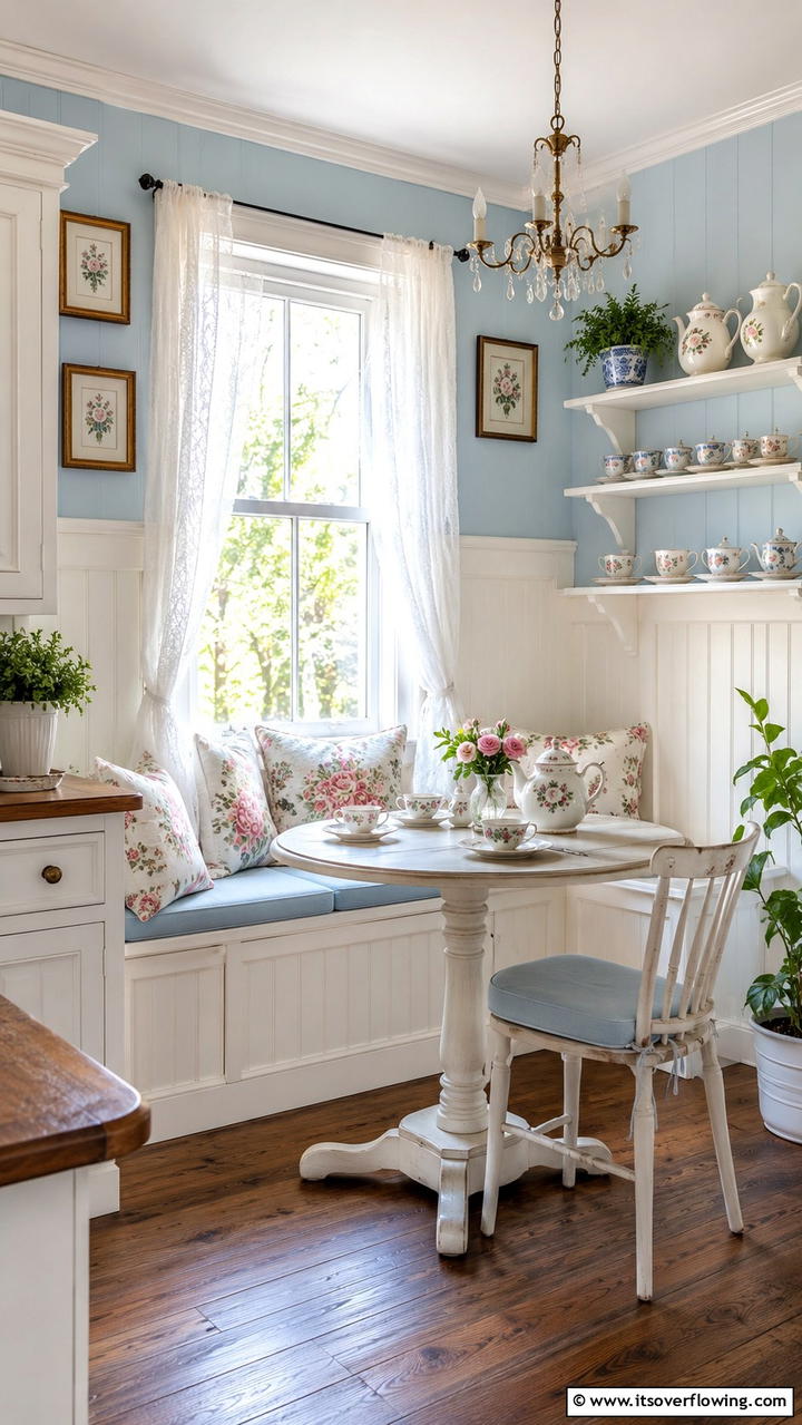 Charming Tea Nook Transformation - 30 Cottage Kitchen Ideas for Cozy, Charming Farmhouse Style