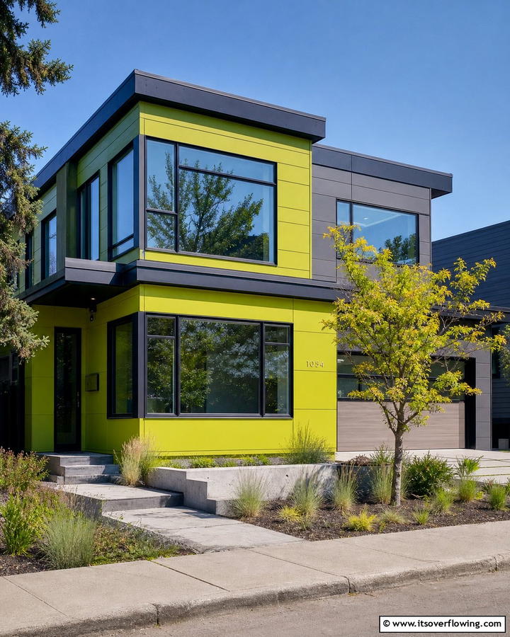Chartreuse Brightness - 20 Light Green House Exterior Ideas for a Fresh Facade
