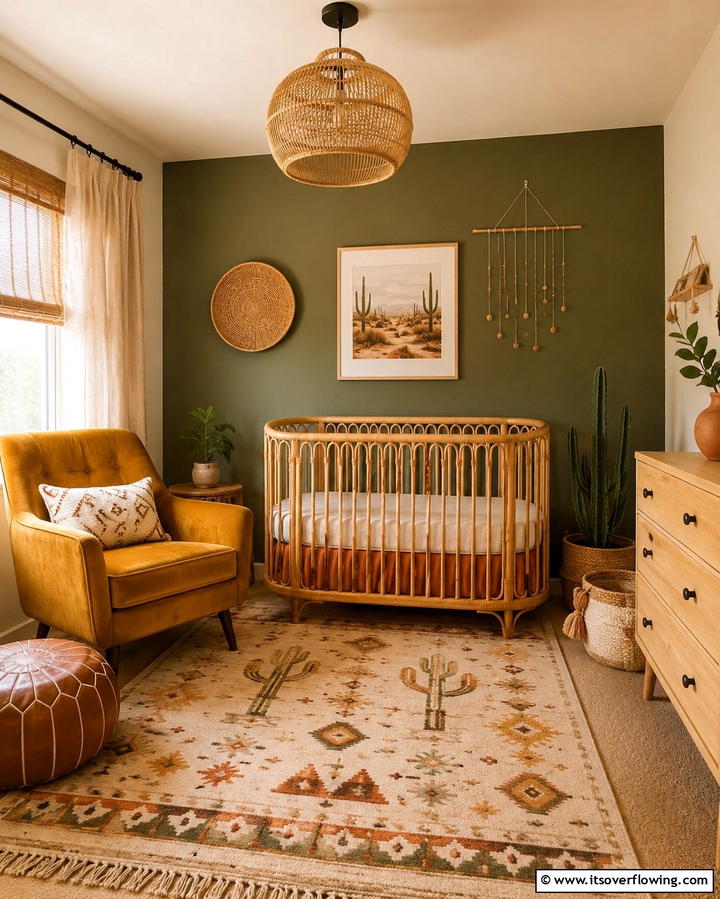 Cheerful Yellow Striped Walls - 25 Yellow Nursery Ideas for a Cheerful Baby Room