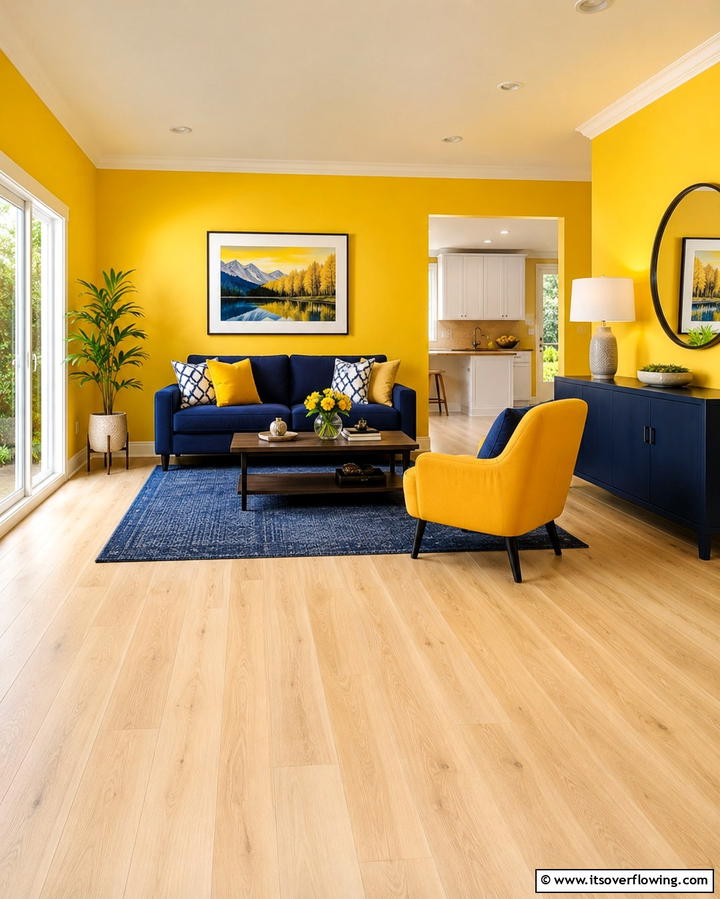 Cheerful Yellow Vibes - 30 Floor & Wall Color Combos for Stylish Interiors