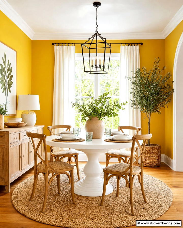Cheerful Yellow for a Sunny Atmosphere - 25 Vibrant Colorful Dining Room Ideas for a Fun Space