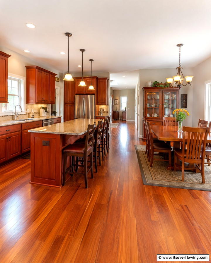 Cherry Cabinets for Open Concept Kitchens - 25 Natural Cherry Kitchen Cabinets for a Warm and Inviting Look