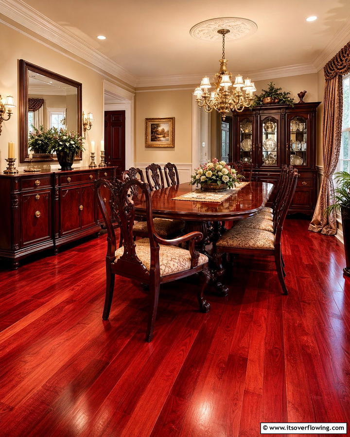 Cherry Red Warmth - 25 Wood Floor Colors to Transform Your Home