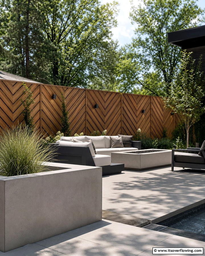 Chevron Pattern Fence - 25 Wood Fence Ideas to Enhance Your Outdoor Space