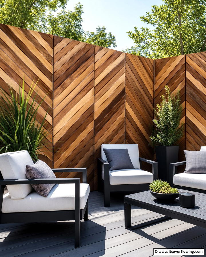 Chevron Pattern Pallet FenceExact - 25 Pallet Fence Ideas for Eco-Friendly Landscaping