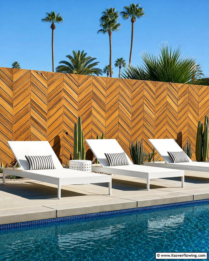 Chevron Pattern Pallet FenceOne - 25 Pallet Fence Ideas for Eco-Friendly Landscaping