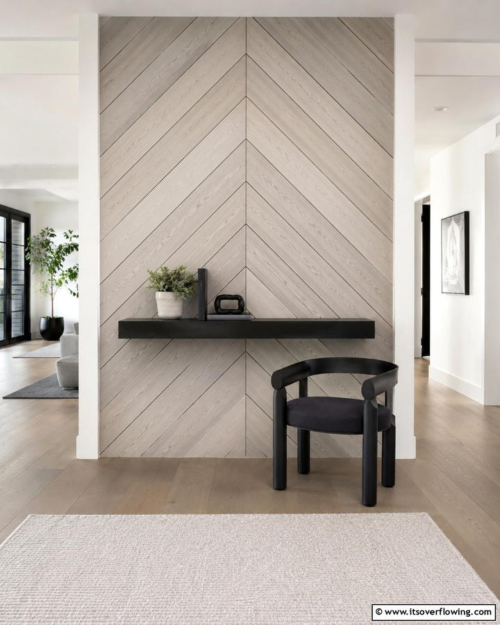 Chevron Pattern Shiplap - 25 Shiplap Wall Entryway Ideas for a Welcoming First Impression