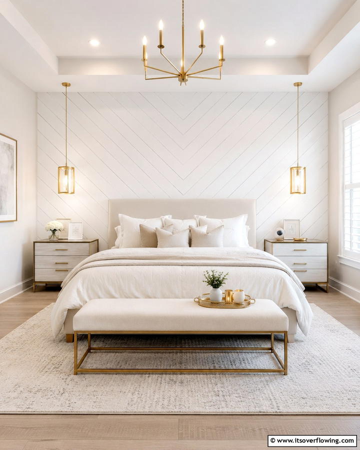 Chevron Pattern Shiplap - 25 Shiplap Bedroom Ideas for a Cozy and Chic Retreat