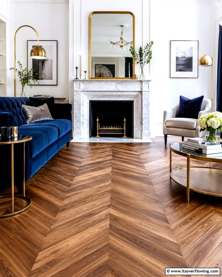 Chevron Pattern Wood Floors - 30 Modern Wood Floor Design Ideas for Stylish Homes