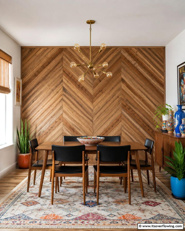 Chevron Shiplap Pattern - 25 Shiplap Dining Room Wall Ideas for Rustic Charm