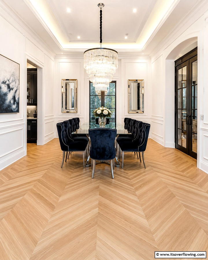 Chevron Wood Floors - 30 Modern Wood Floor Design Ideas for Stylish Homes