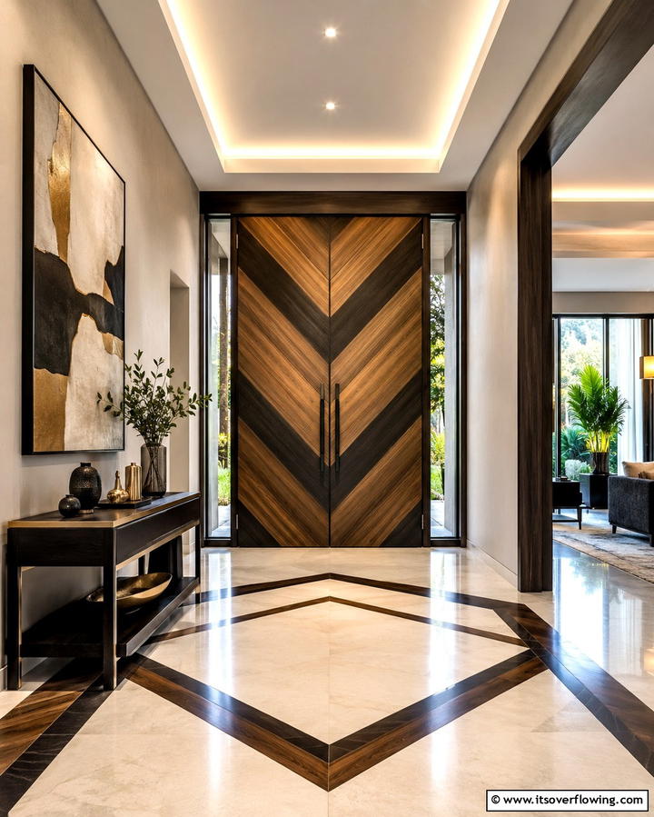 Chevron Wood Patterns for Visual Interest - 25 Wood Ceiling Ideas to Elevate Your Interior