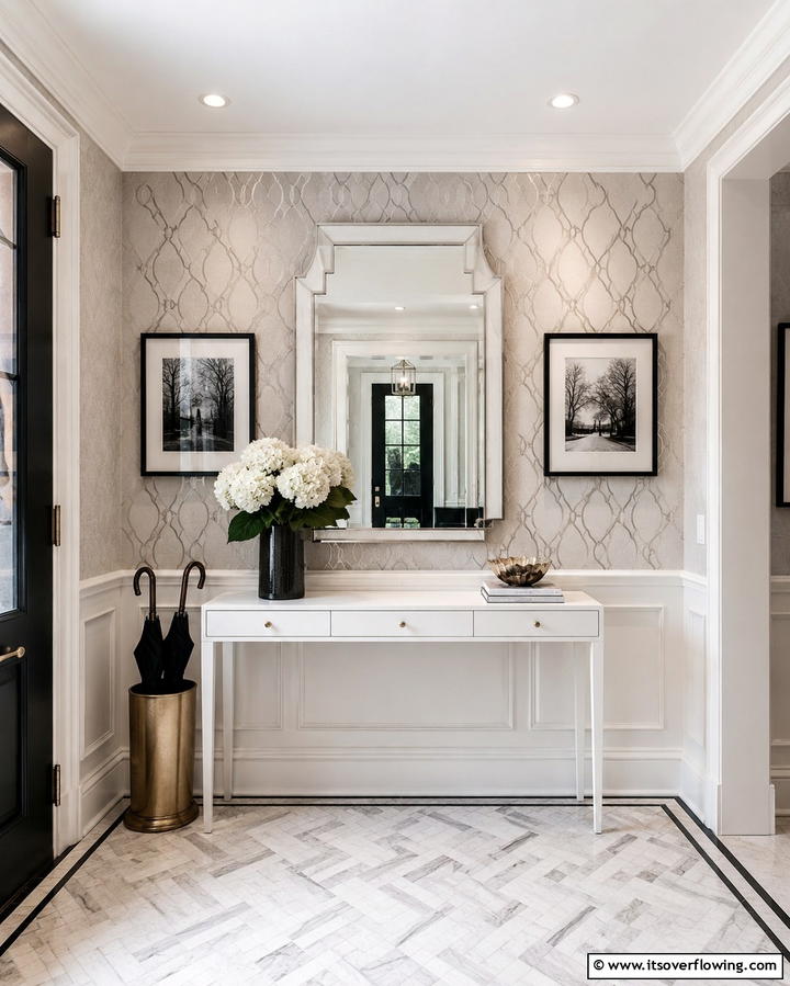 Chic Console Entryway - 30 Preppy Room Ideas for a Classic and Polished Home Look