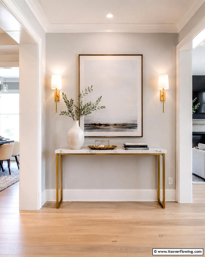 Chic Console Table - 30 Hallway Decor Ideas to Maximize Narrow Spaces