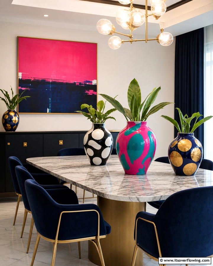 Chic Contrasting Colors - 21 Painted Pot Ideas for Creative Plant Container Makeovers