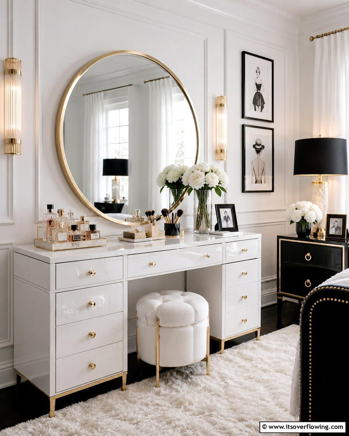 Chic Dressing Table - 25 Chanel Bedroom Ideas for a Luxurious and Chic Space