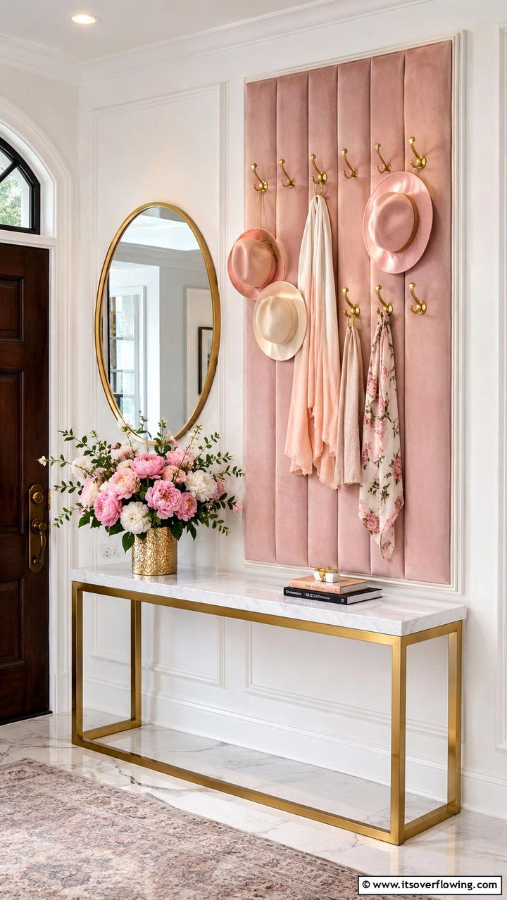 Chic Fabric Covered Hat Rack - 30 Creative Hat Rack Ideas for Organized Entryways