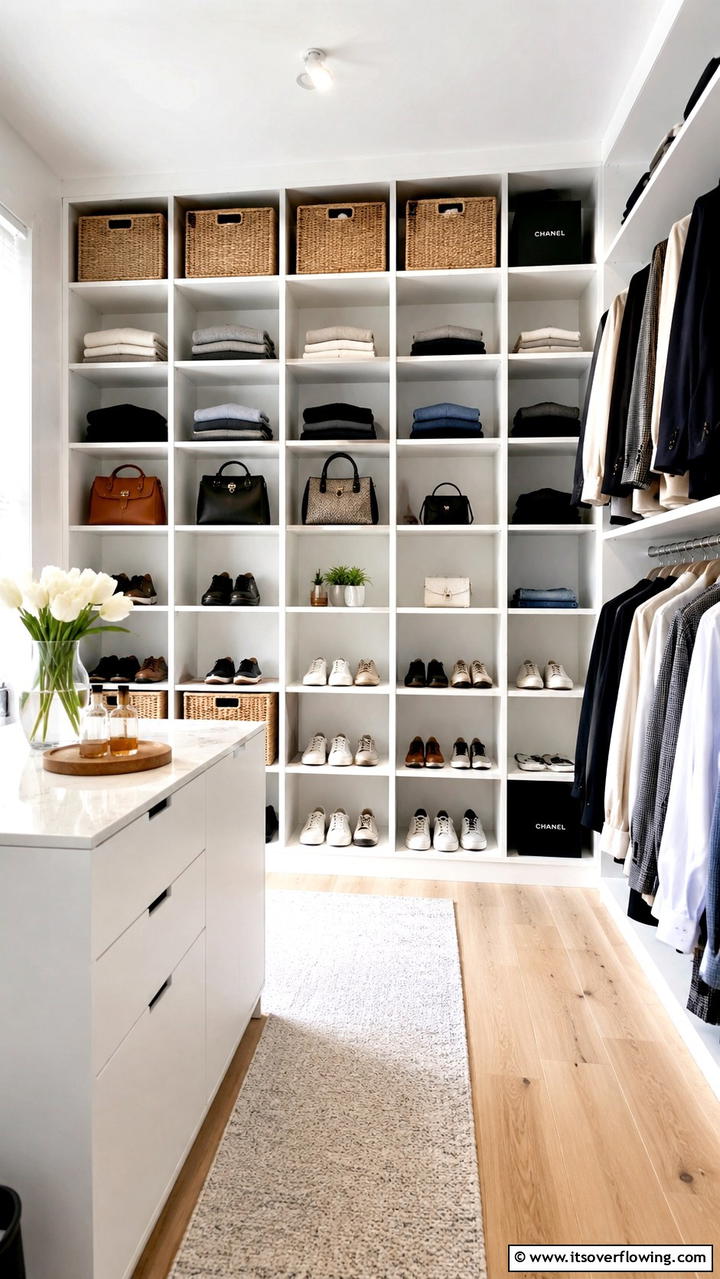 Chic Geometric Shelves - 30 Closet Shelving Ideas for Maximizing Storage and Space