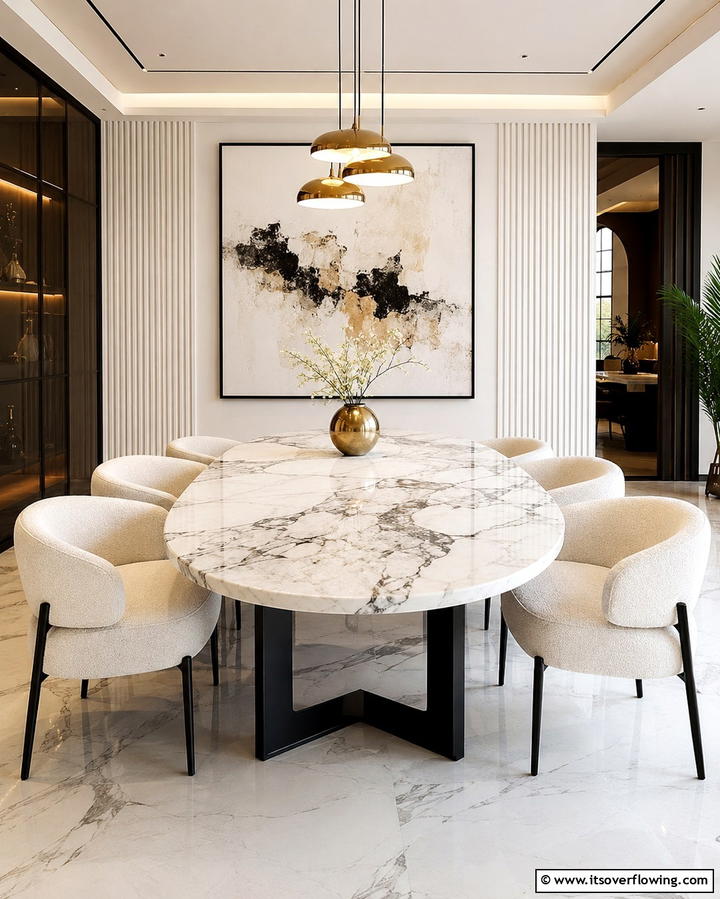Chic Marble Table - 30 Innovative Table Design Ideas for Functional Spaces