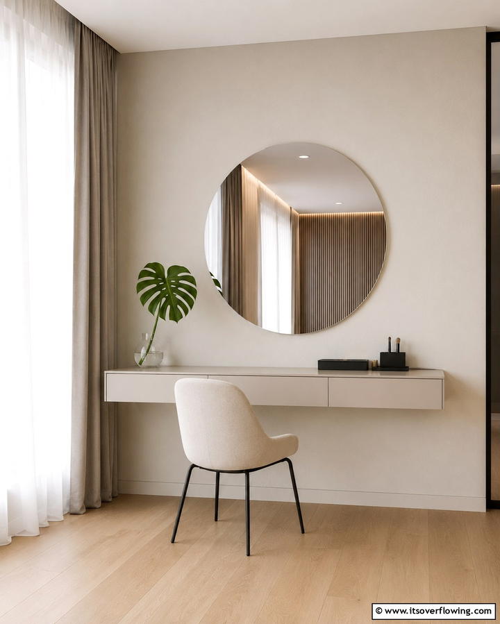 Chic Minimalist Vanity Design - 30 Bedroom Vanity Ideas for Chic and Functional Dressing Areas