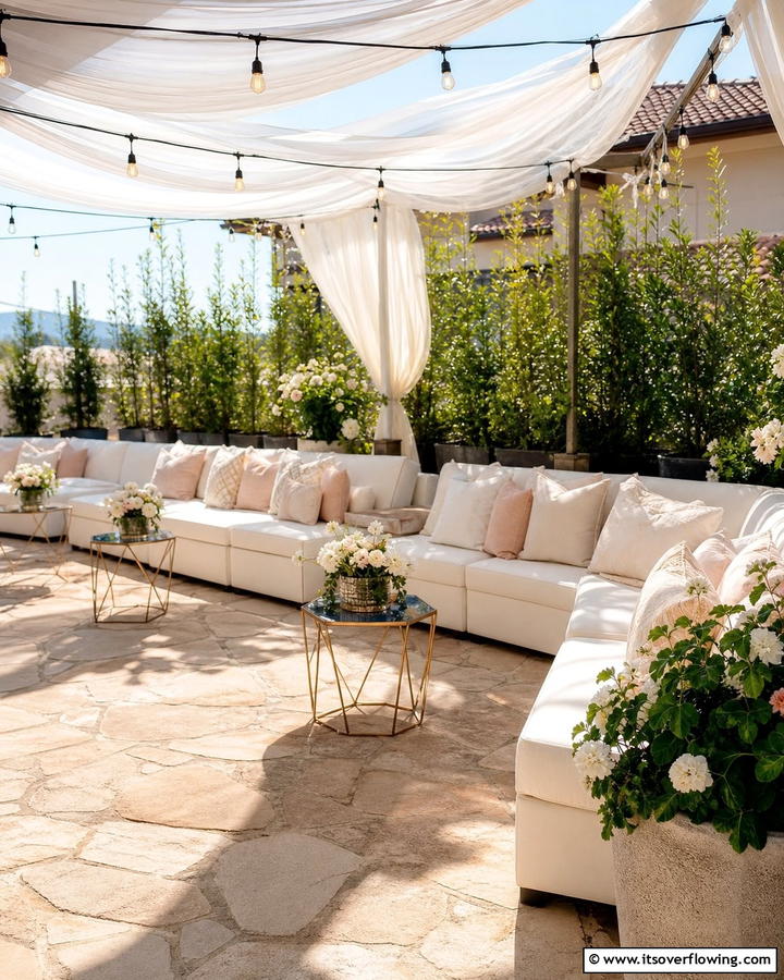 Chic Outdoor Lounge - 21 Intimate Small Wedding Ideas for Memorable Celebrations