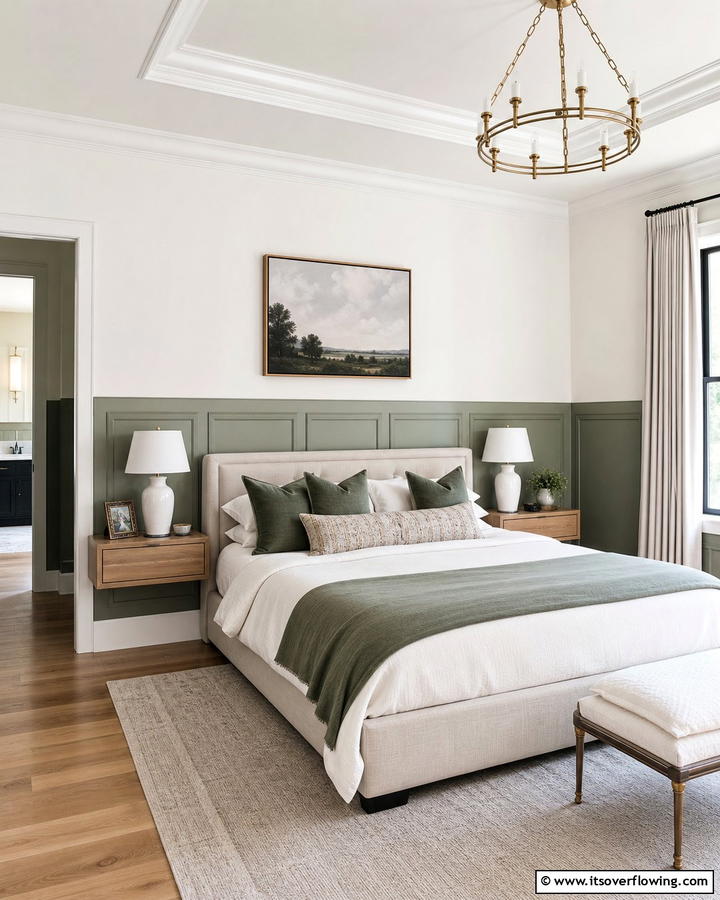Chic Painted Panels - 21 Half Wall Paneling Ideas for Modern Home Organizing