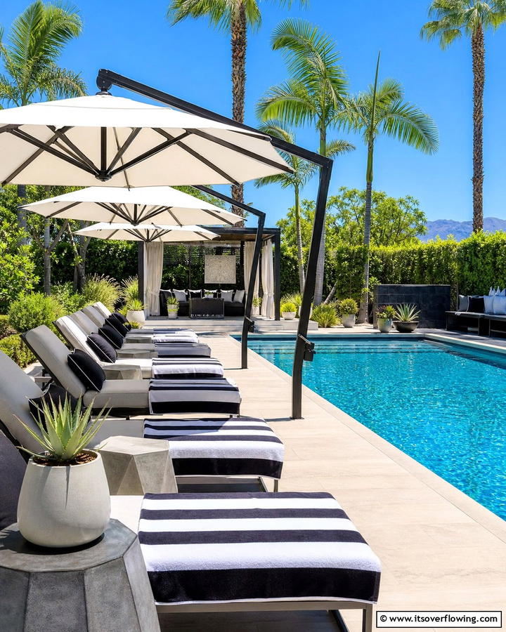 Chic Poolside Lounge - 21 Outdoor Living Space Ideas to Transform Your Yard