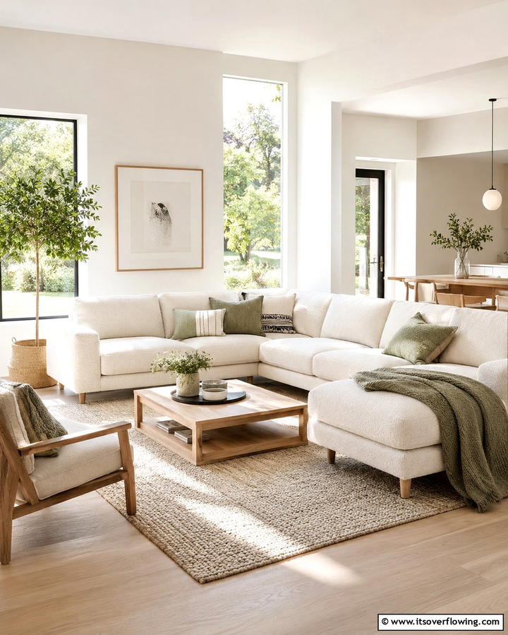 Chic Scandinavian Sectional Inspirations - 30 Sectional Living Room Ideas for Flexible Seating