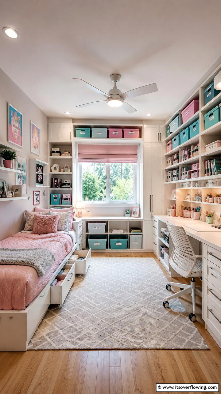 Chic Storage Solutions - 21 Modern Teen Bedroom Ideas for Functional and Stylish Spaces