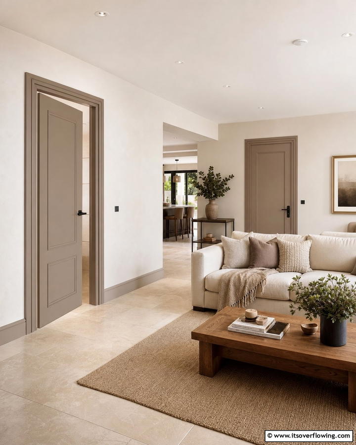 Chic Taupe - 30 Interior Door Color Ideas to Refresh Your Home’s Style