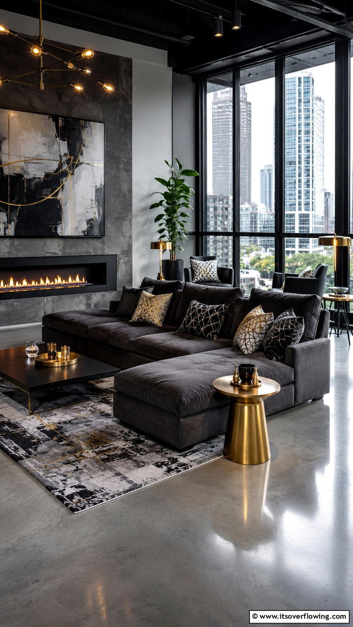 Chic Urban Hearth Setting - 30 Fireplace Hearth Ideas to Elevate Your Living Room