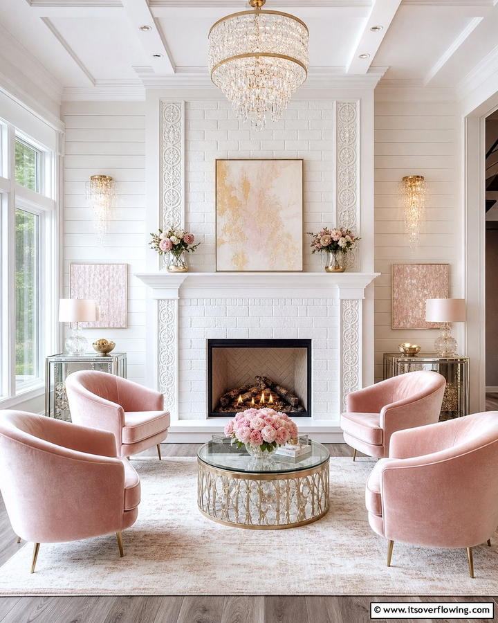 Chic White Brick Detailing - 30 White Brick Fireplace Ideas for Timeless Living Rooms