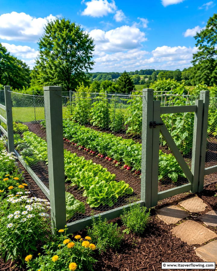 Chicken Wire Fence - 20 Practical Vegetable Garden Fence Ideas for Your Yard