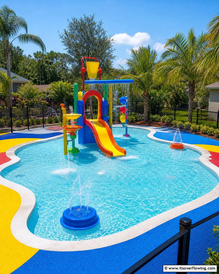 Child Friendly Splash Zone - 21 Stunning Swimming Pool Designs for Backyard Oasis