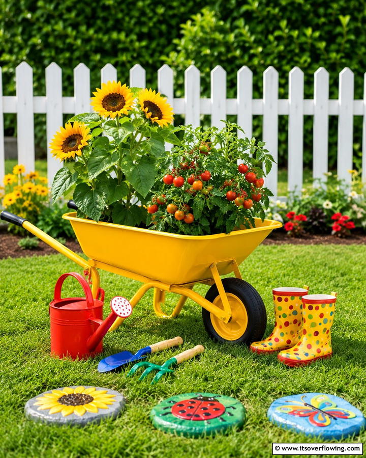 Childrens Garden Project - 25 Old Wheelbarrow Ideas for Unique and Creative Garden Decor