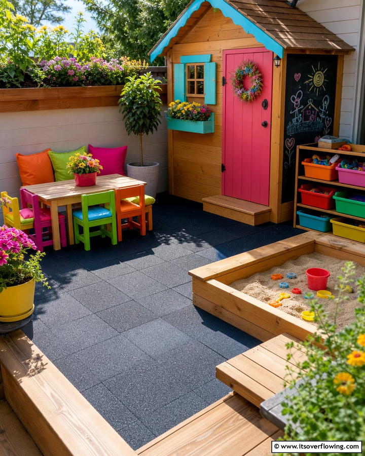Childrens Play Nook - 20 Creative Corner Patio Ideas for Small Outdoor Spaces
