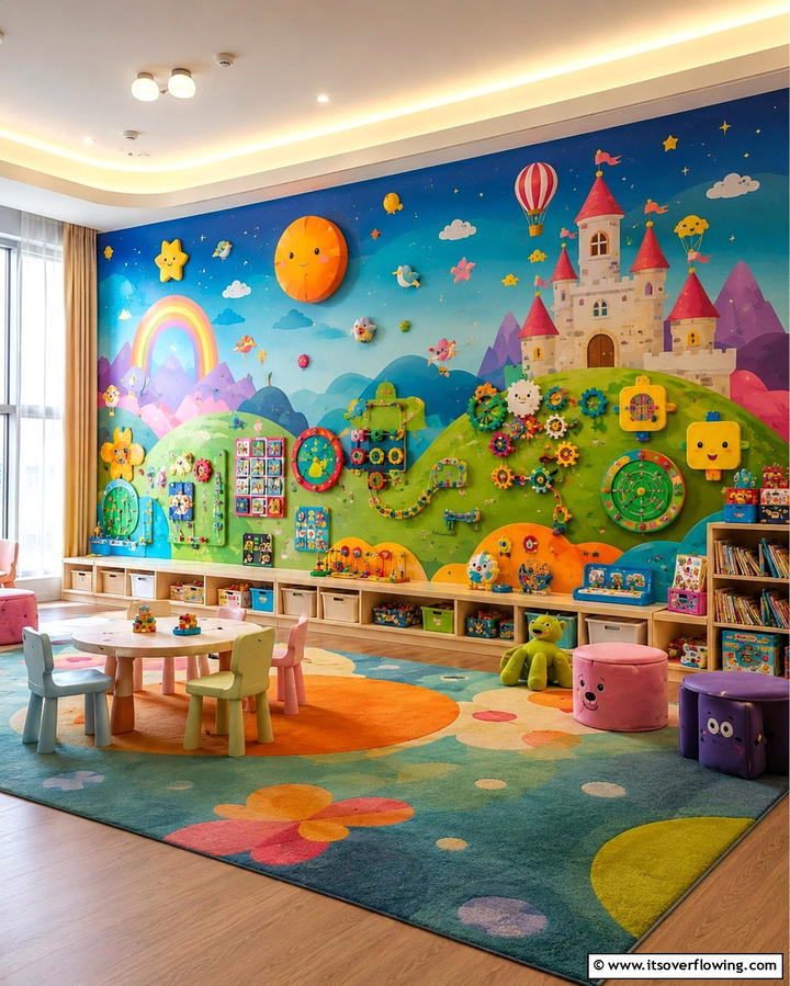 Childrens Playful Wonderland - 30 Interactive Mural Ideas- Transform Your Walls Creatively