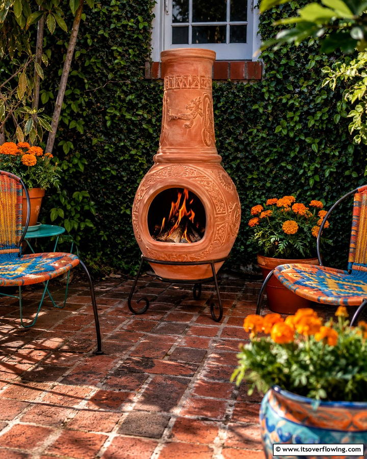 Chiminea Fireplace - 25 Outdoor Fireplace Ideas to Enhance Your Backyard