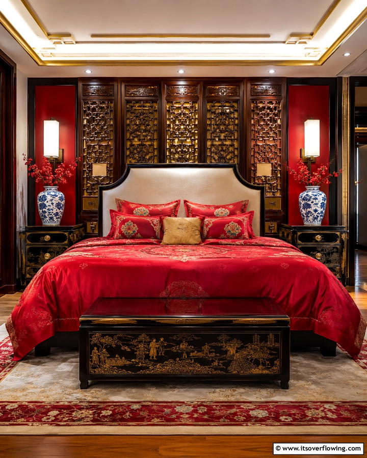 Chinese Inspired Elegance - 25 Serene Asian Bedroom Ideas for a Peaceful Space