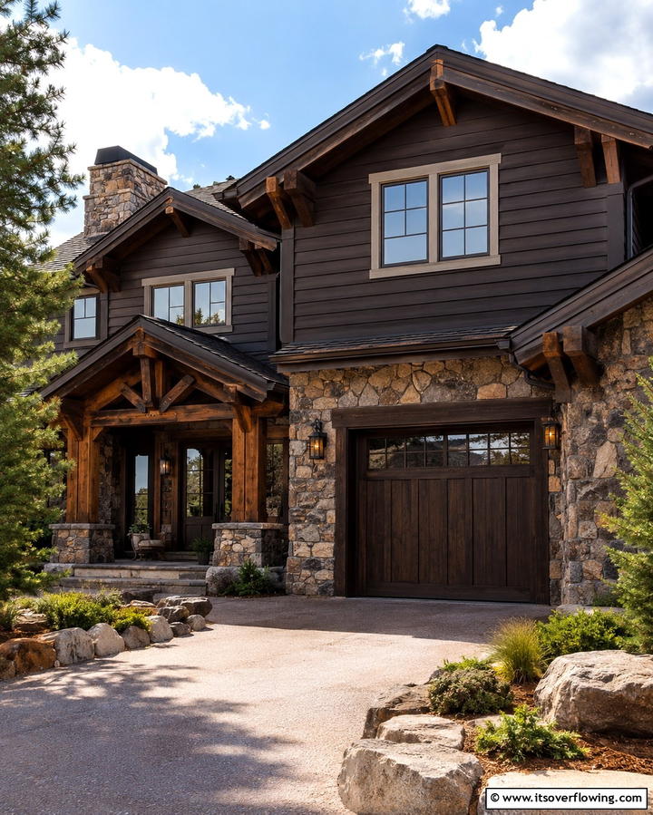 Chocolate Brown - 25 Trending House Siding Colors for Curb Appeal