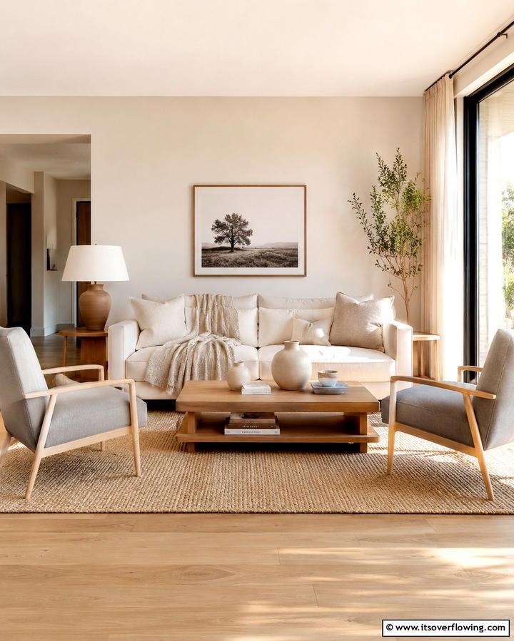 Choose Neutral Tones - 25 Simple Living Room Ideas for a Cozy and Inviting Space