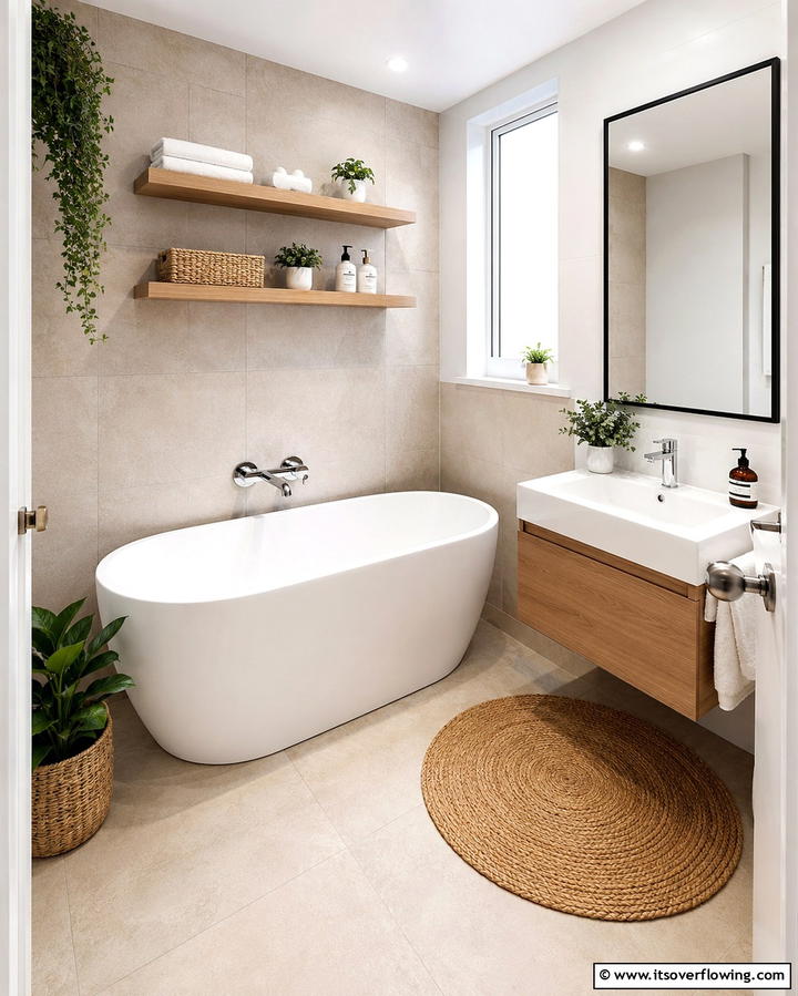 Choose a Compact Bathtub - 25 Apartment Bathroom Ideas to Maximize Small Spaces