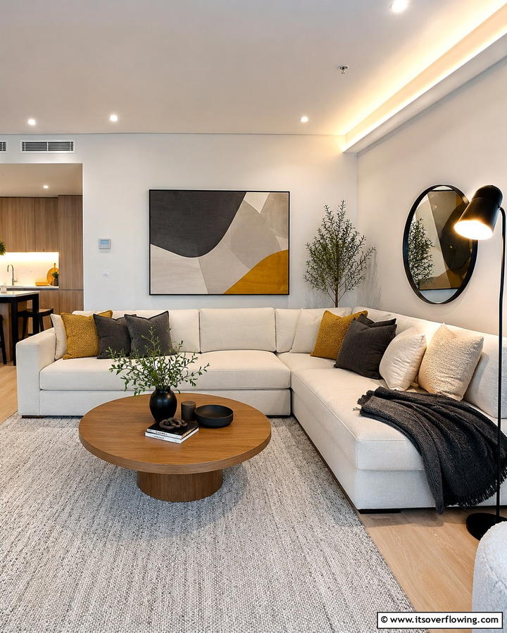 Choose a Sectional Sofa - 30 Space-Saving Condo Living Room Ideas for Urban Dwellers