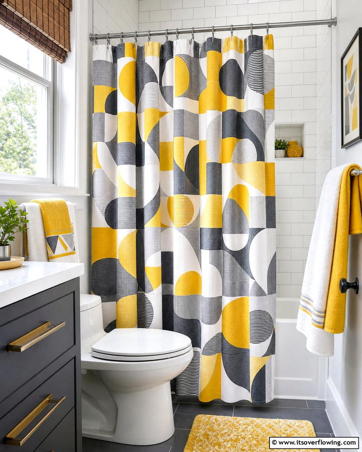 Choose a Unique Shower Curtain - 25 Guest Bathroom Ideas for a Welcoming Space