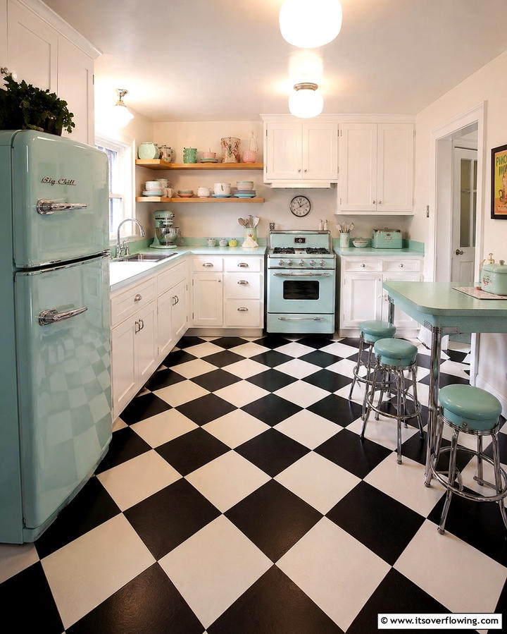 Chrome Accents - 25 1950s Kitchen Ideas for a Retro Home Makeover